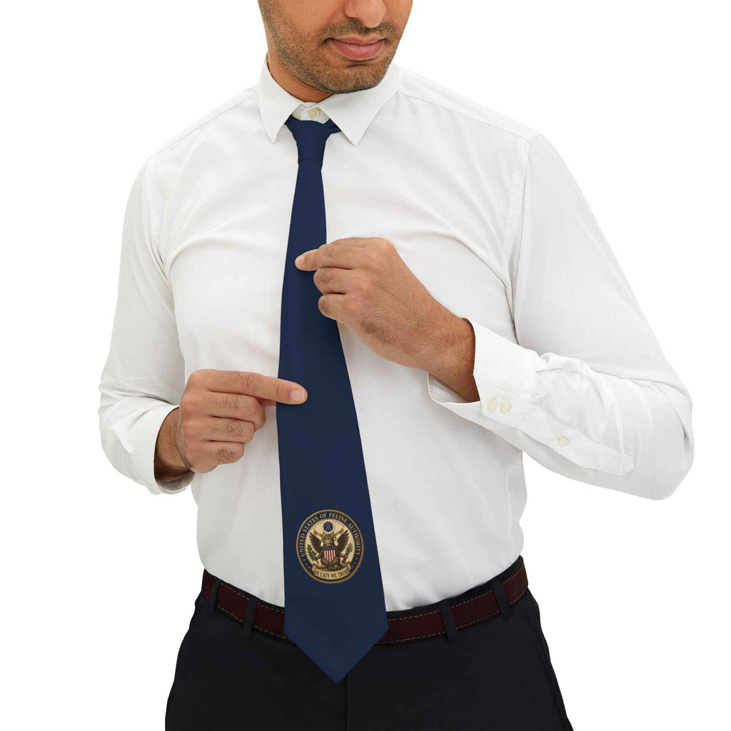 Official United States of Feline Authority Necktie | Patriotic Cat Statement Tie - Clothing, Men, Neckties - EpiAl's Shop
