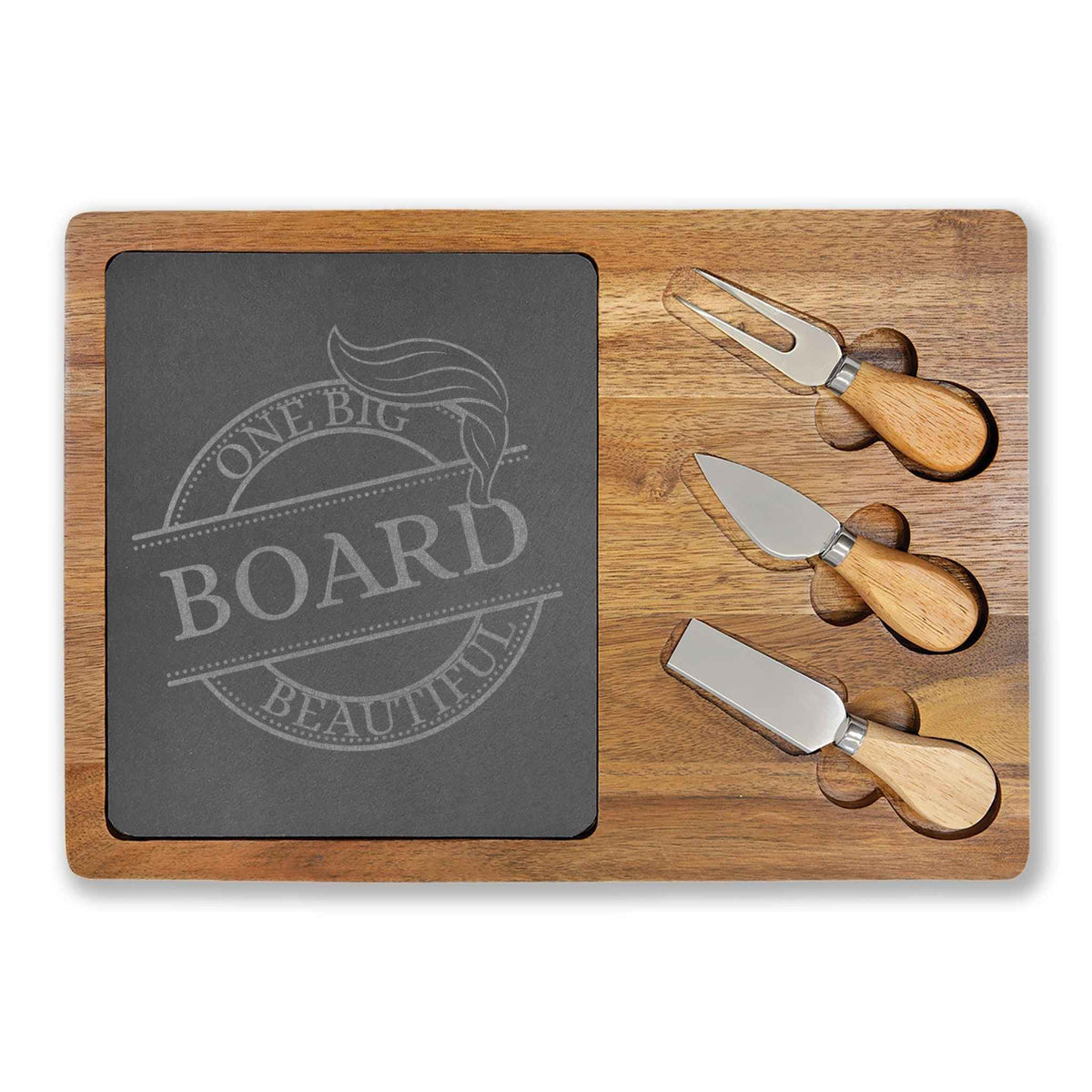 One Big Beautiful Board – Parody Slate & Acacia Charcuterie Set - Boards & Trays, Charcuterie - EpiAl's Shop