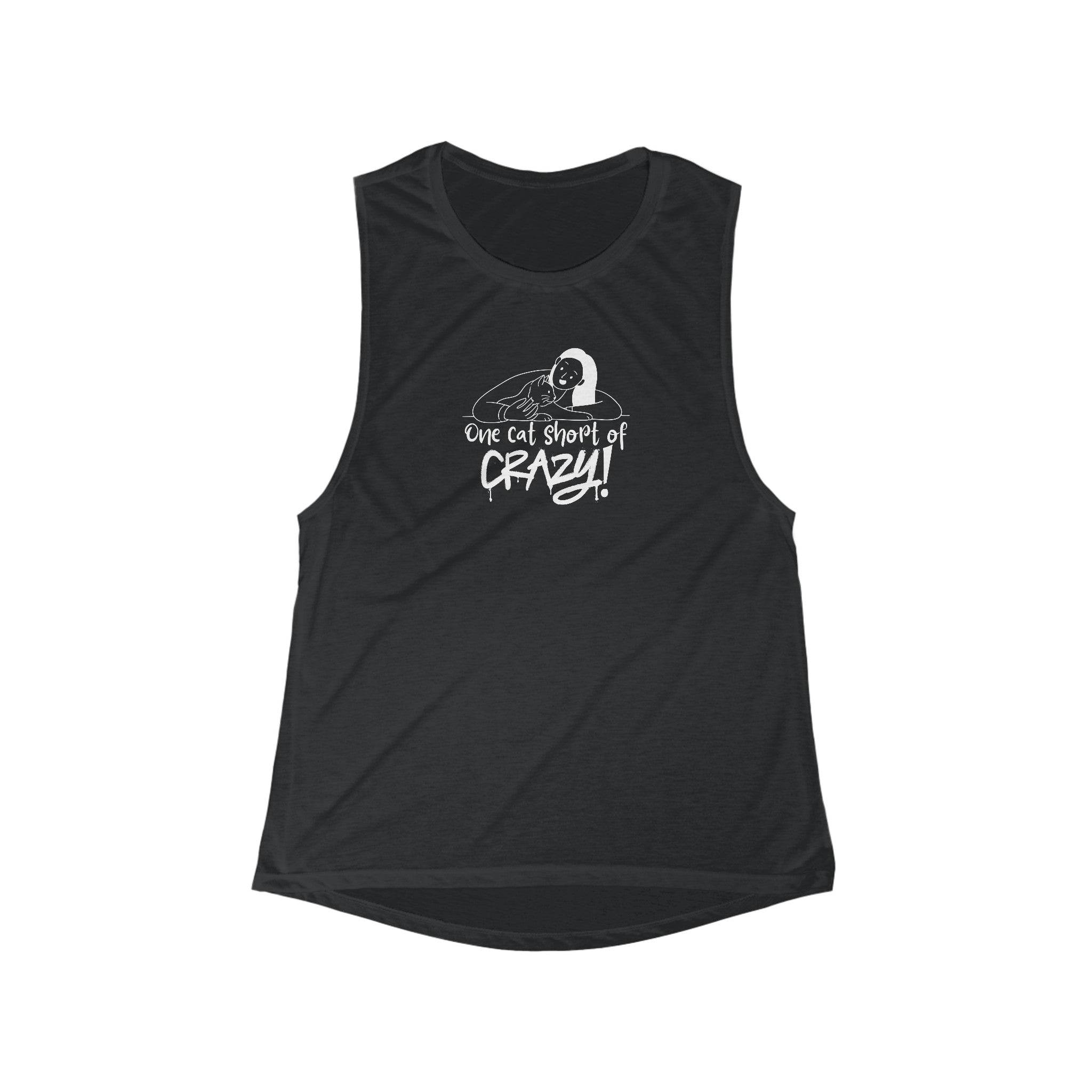 One Cat Women's Flowy Scoop Muscle Tank - EpiAl's Shop