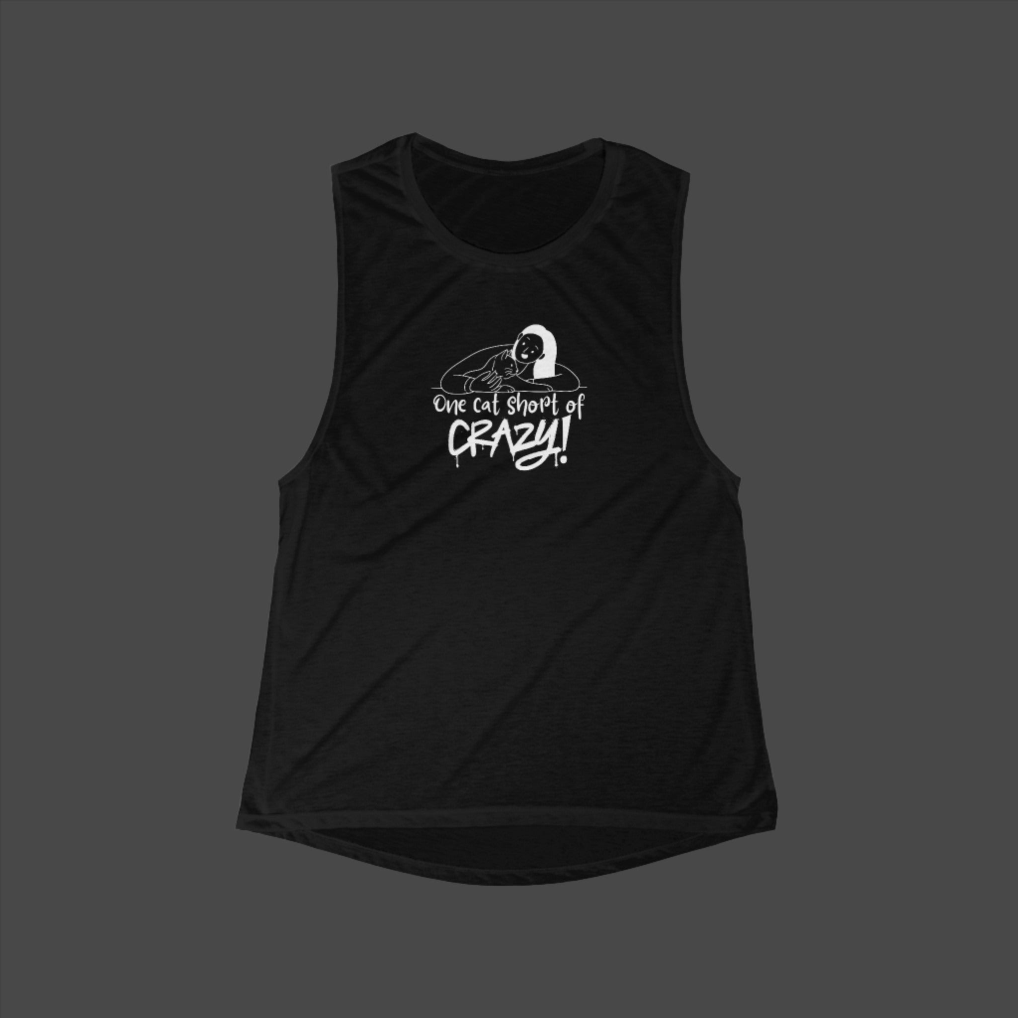 One Cat Women's Flowy Scoop Muscle Tank - EpiAl's Shop