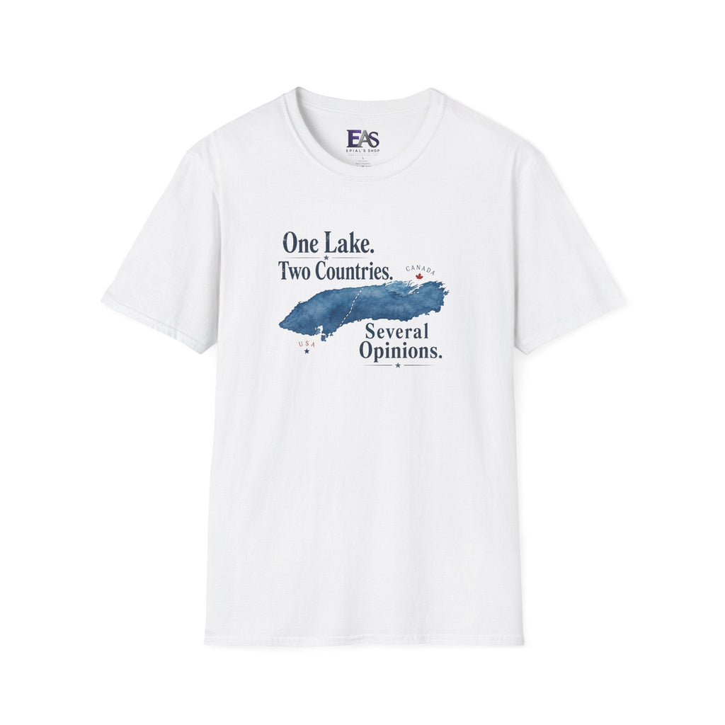 One Lake. Two Countries. Several Opinions. Lake Ontario Humor T-Shirt - Clothing, Unisex, T-Shirts - EpiAl's Shop