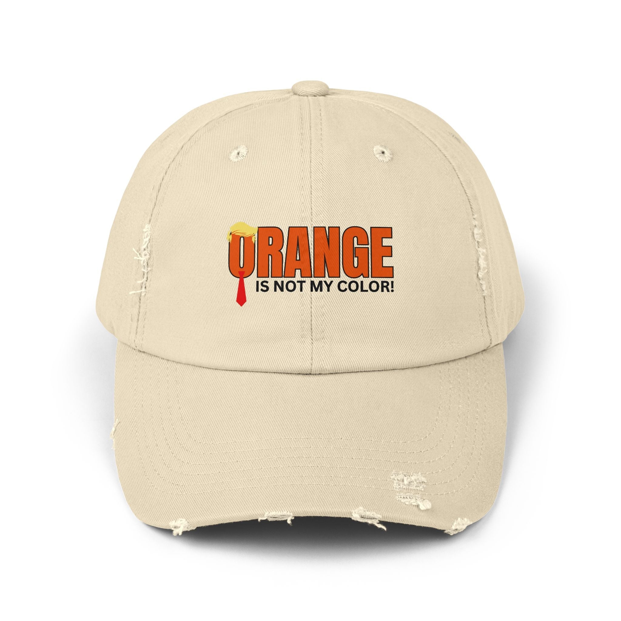 Orange is Not My Color Unisex Distressed Cap - Fun Statement Hat - Hats, Baseball & Trucker - EpiAl's Shop