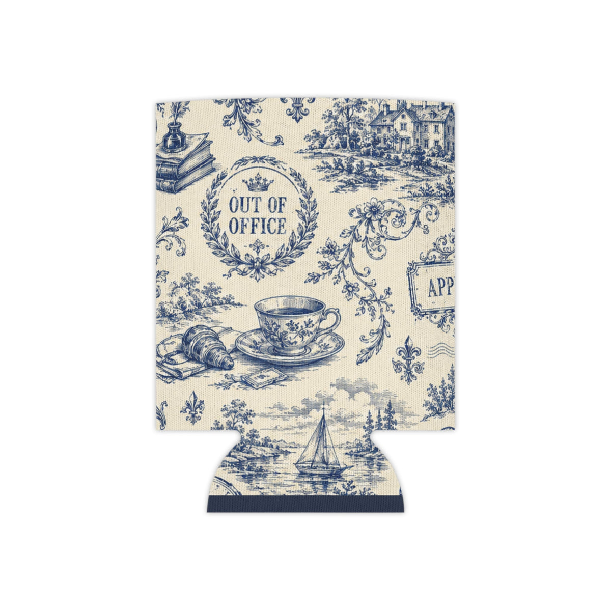 Out of Office Toile Can Cooler - Koozies, Can & Bottle - EpiAl's Shop