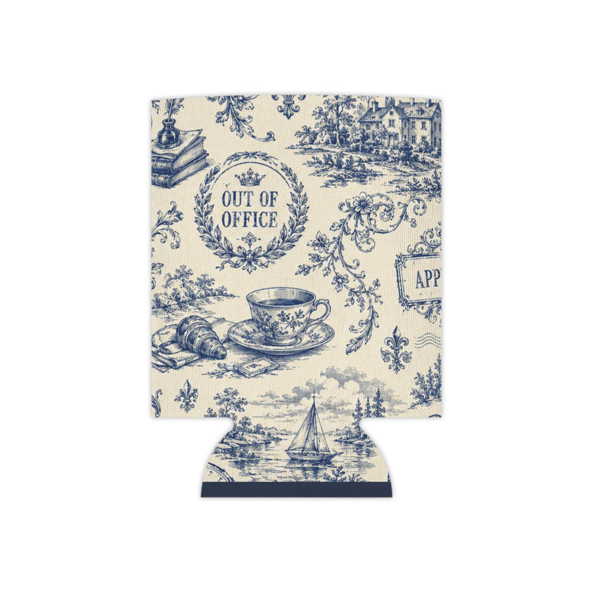 Out of Office Toile Can Cooler - Koozies, Can & Bottle - EpiAl's Shop