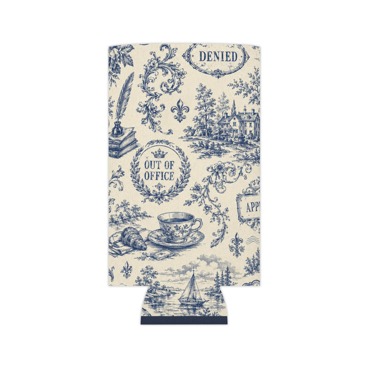 Out of Office Toile Can Cooler - Koozies, Can & Bottle - EpiAl's Shop