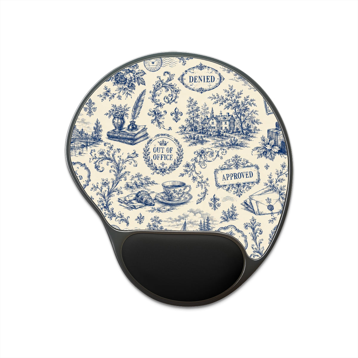 Out of Office Toile Ergonomic Mouse Pad - Pads, Mouse & Desk - EpiAl's Shop