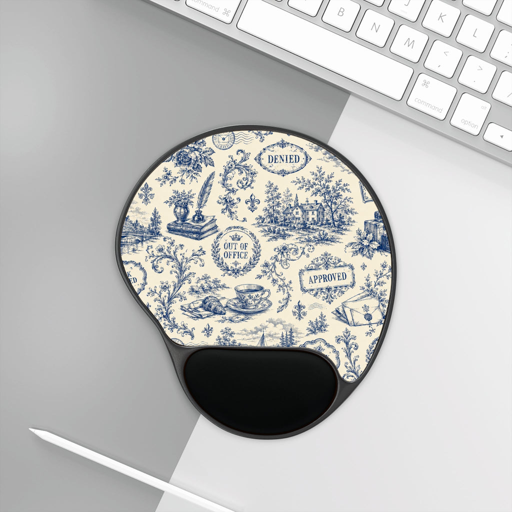 Out of Office Toile Ergonomic Mouse Pad - Pads, Mouse & Desk - EpiAl's Shop