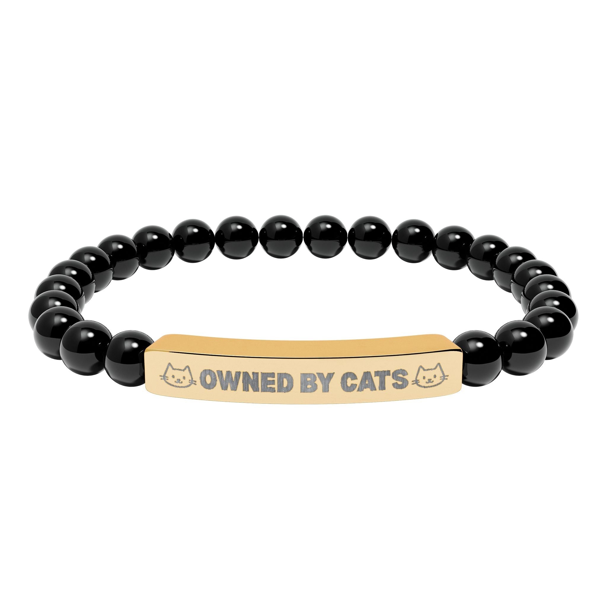 Owned by Cats Natural Stone Bar Bracelet - Jewelry, Bracelets - EpiAl's Shop