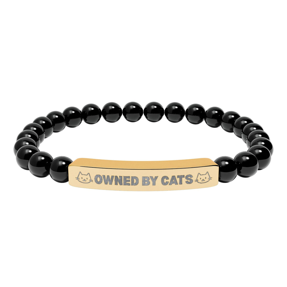 Owned by Cats Natural Stone Bar Bracelet - Jewelry, Bracelets - EpiAl's Shop