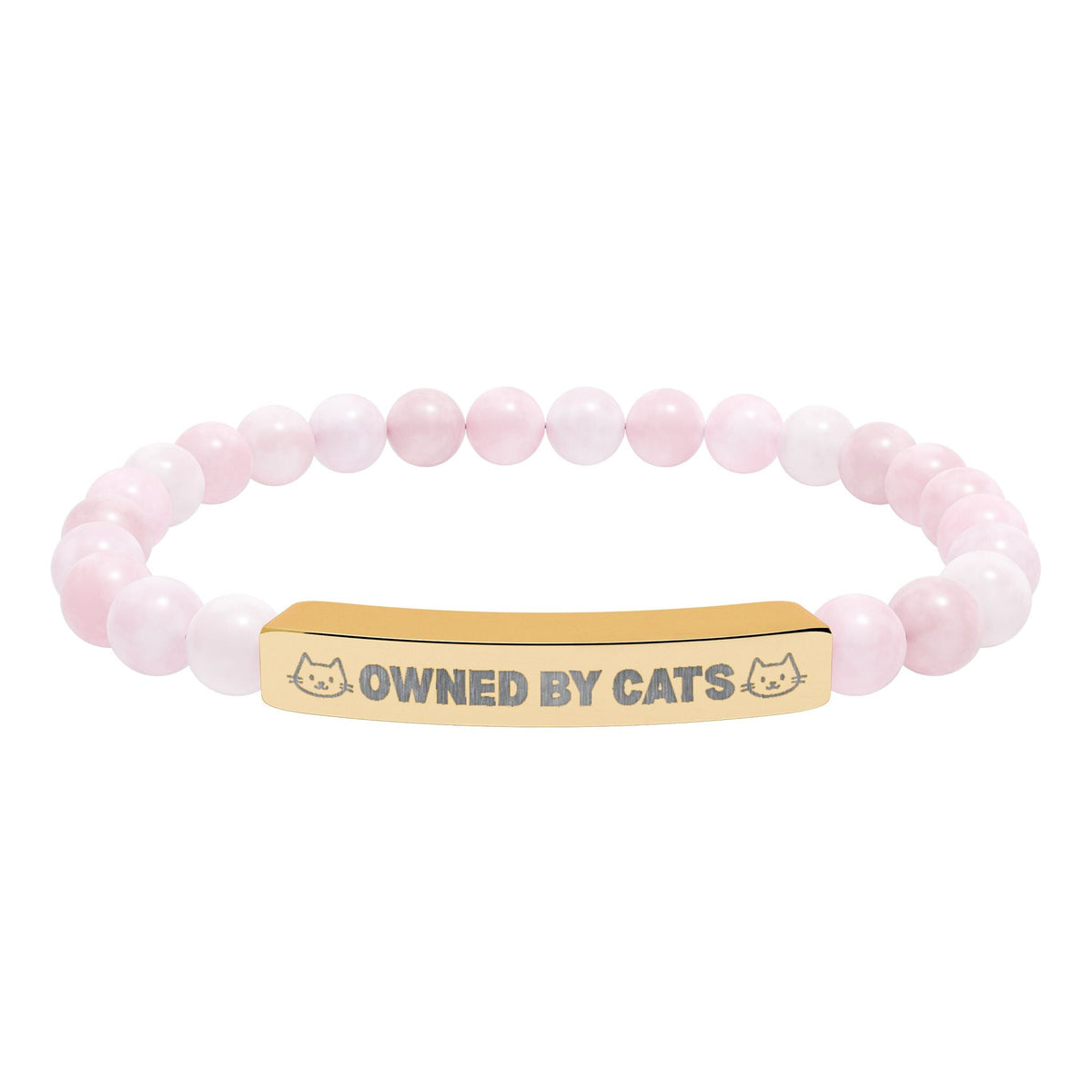 Owned by Cats Natural Stone Bar Bracelet - Jewelry, Bracelets - EpiAl's Shop