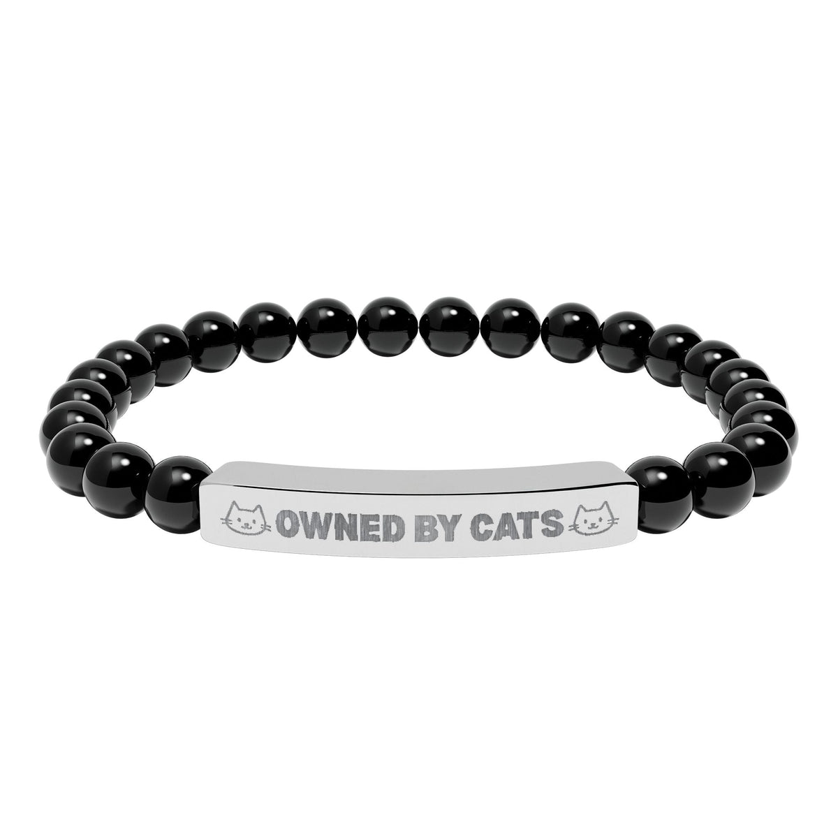 Owned by Cats Natural Stone Bar Bracelet - Jewelry, Bracelets - EpiAl's Shop