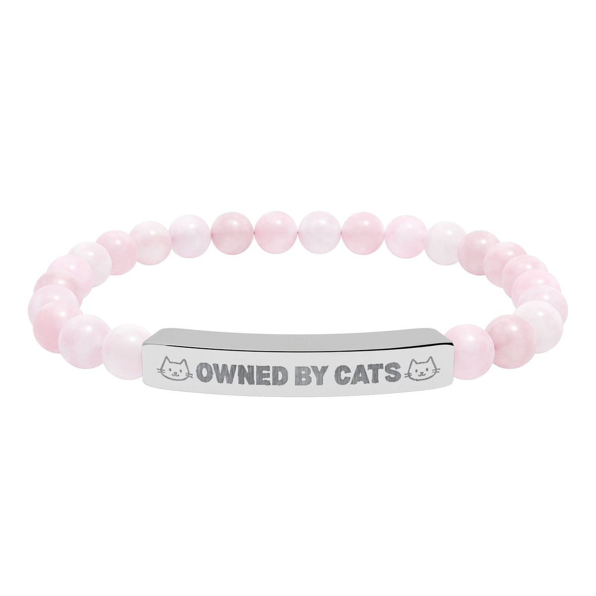 Owned by Cats Natural Stone Bar Bracelet - Jewelry, Bracelets - EpiAl's Shop