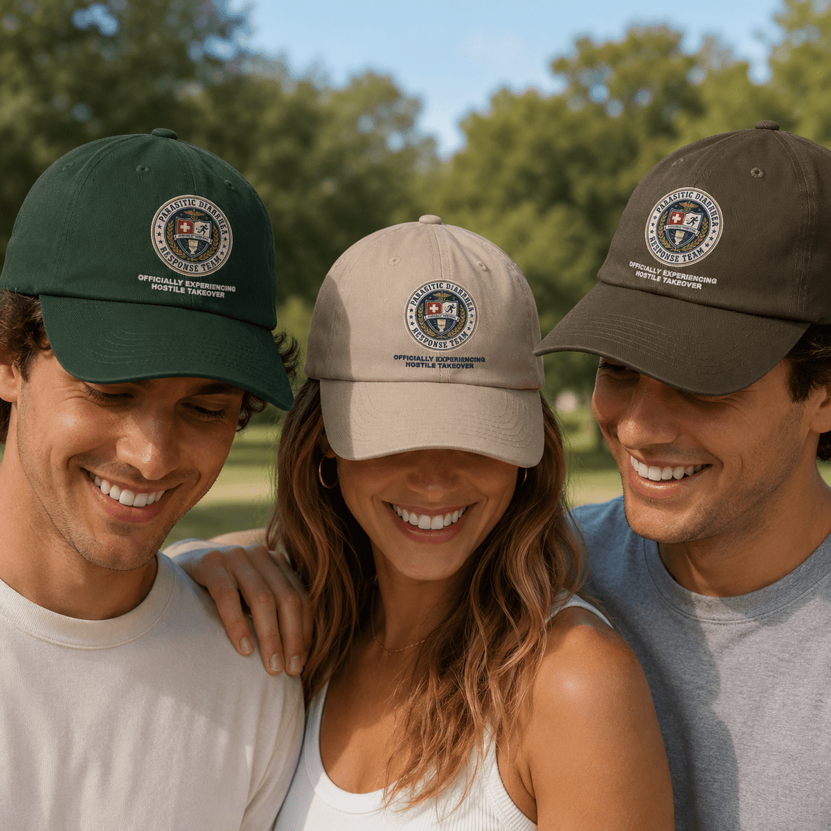 Parasitic Diarrhea Response Team Dad Hat - Hats, Baseball & Trucker - EpiAl's Shop