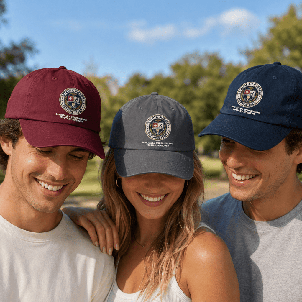 Parasitic Diarrhea Response Team Dad Hat - Hats, Baseball & Trucker - EpiAl's Shop