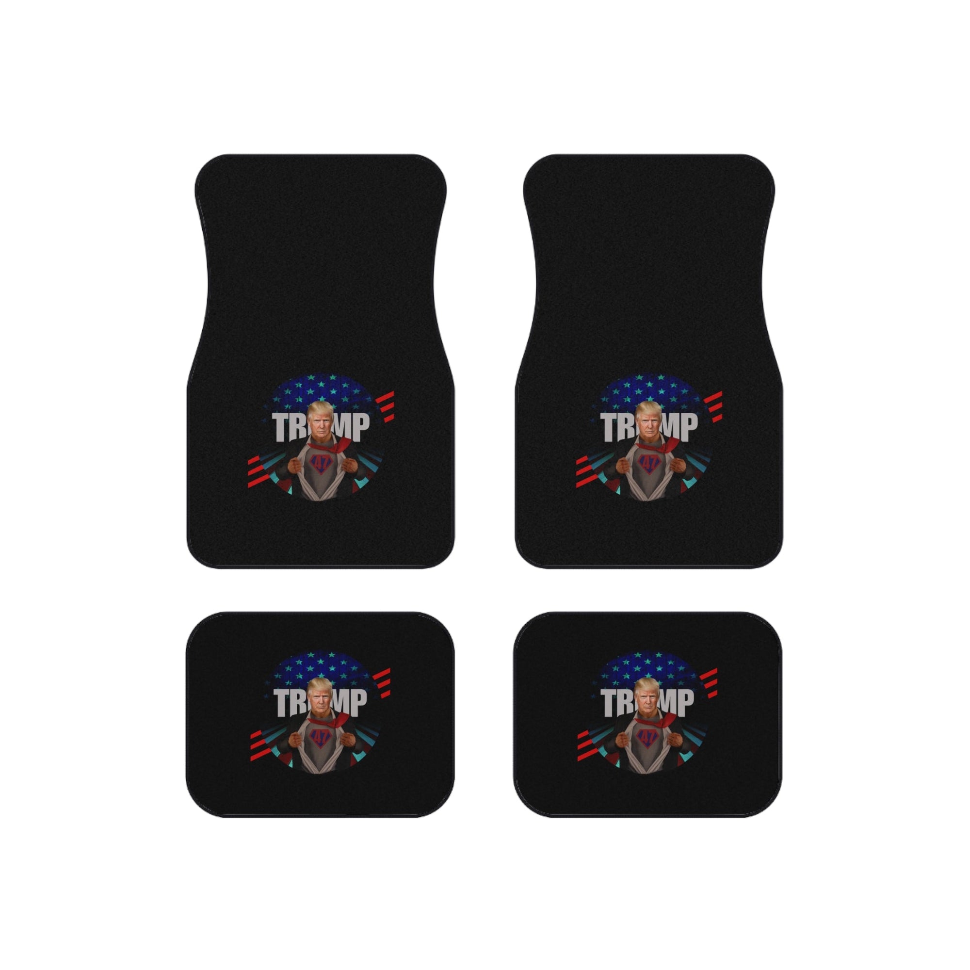 Patriotic Car Mats Set - Trump Inspired Design - Set of 4 - Accessories, Auto, Spare Tire Covers - EpiAl's Shop