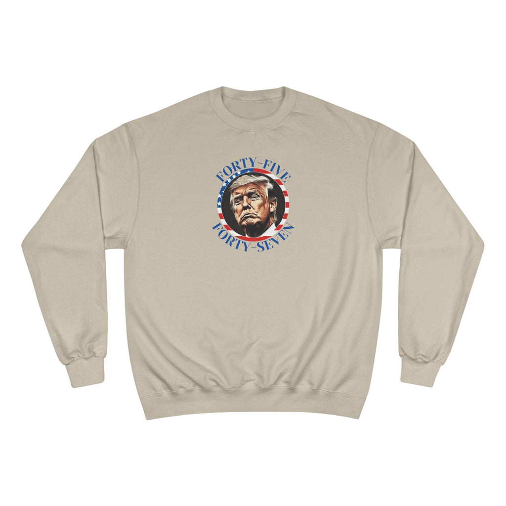 Patriotic Champion Sweatshirt, 45 47 Trump - Clothing, Sweatshirts - EpiAl's Shop