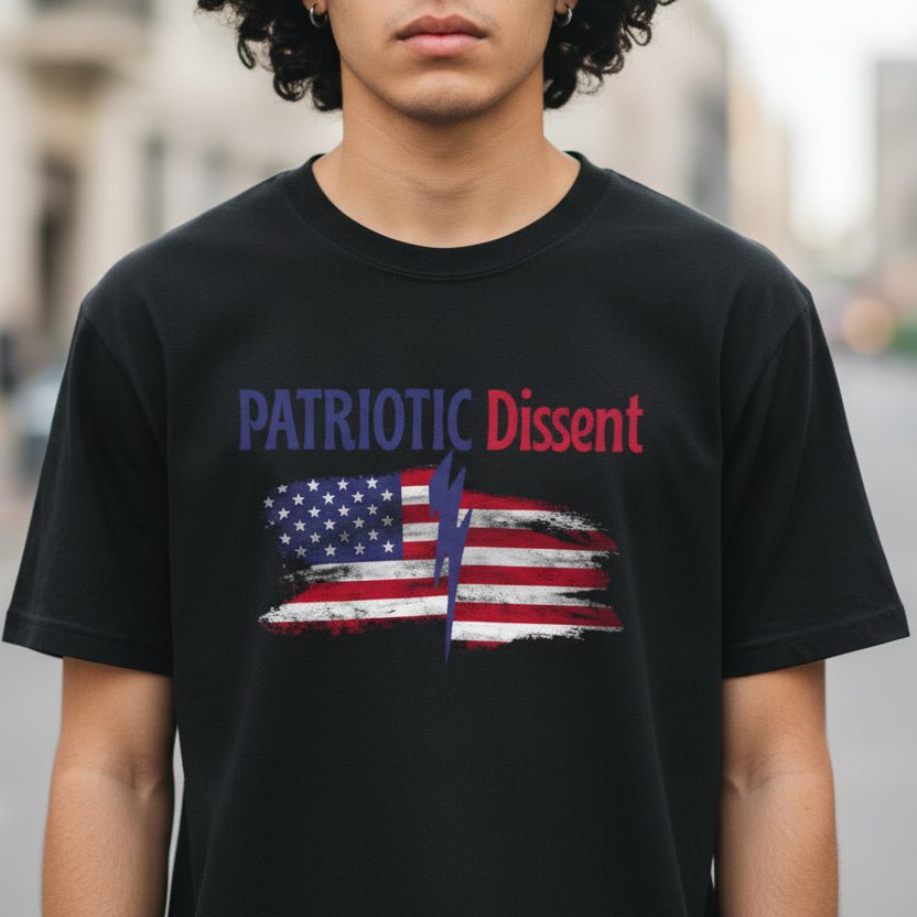 Patriotic Dissent Unisex T-Shirt – American Flag Statement Tee - Clothing, Unisex, T-Shirts - EpiAl's Shop