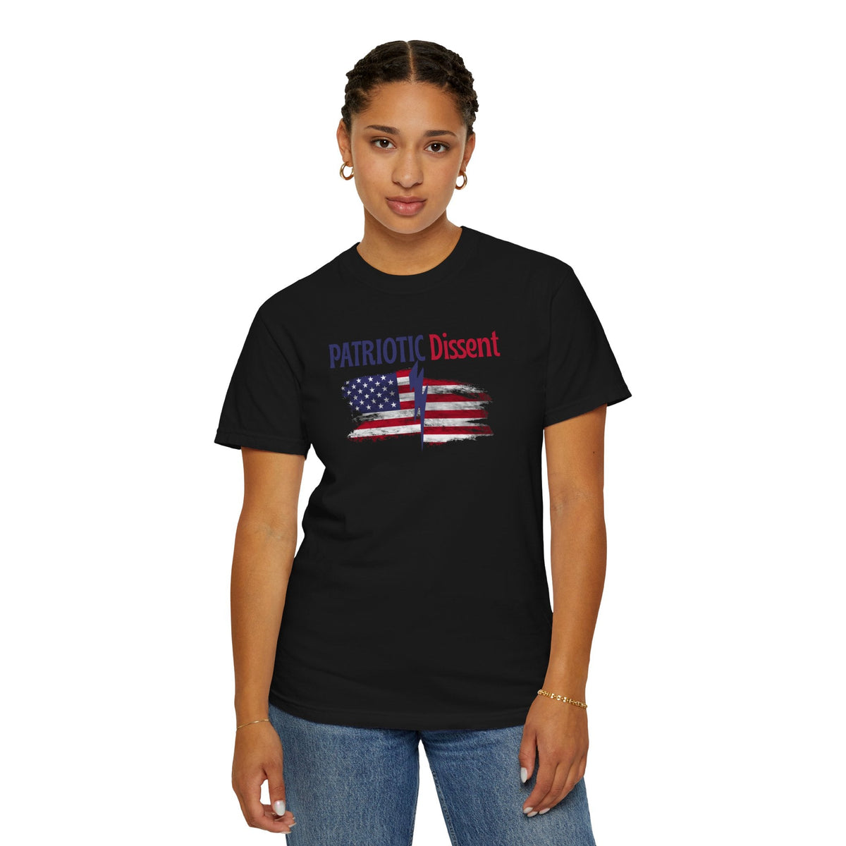 Patriotic Dissent Unisex T-Shirt – American Flag Statement Tee - Clothing, Unisex, T-Shirts - EpiAl's Shop