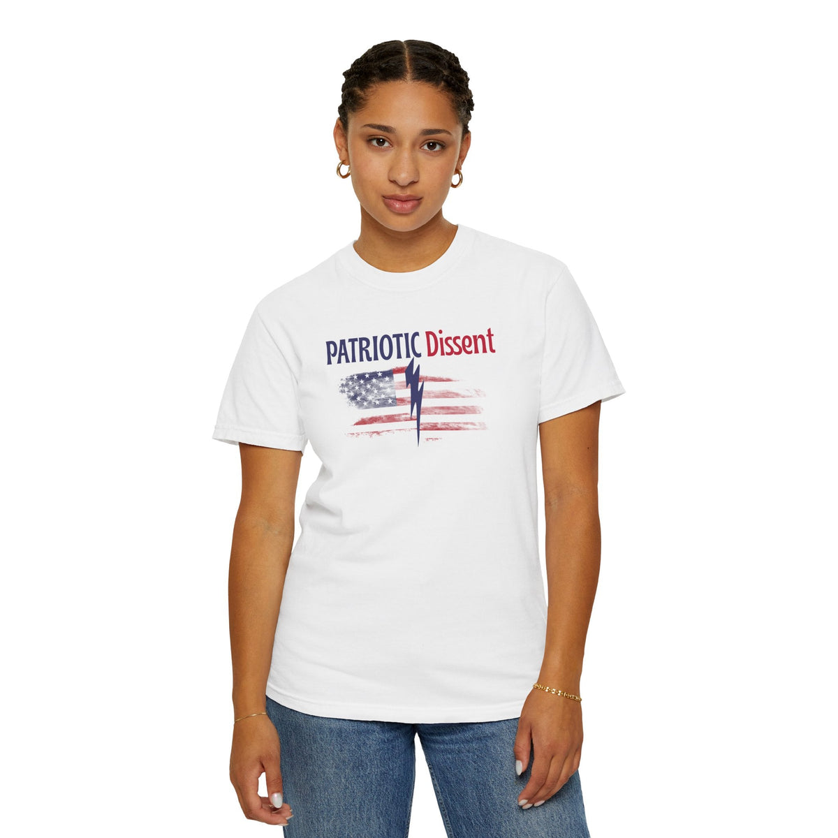 Patriotic Dissent Unisex T-Shirt – American Flag Statement Tee - Clothing, Unisex, T-Shirts - EpiAl's Shop