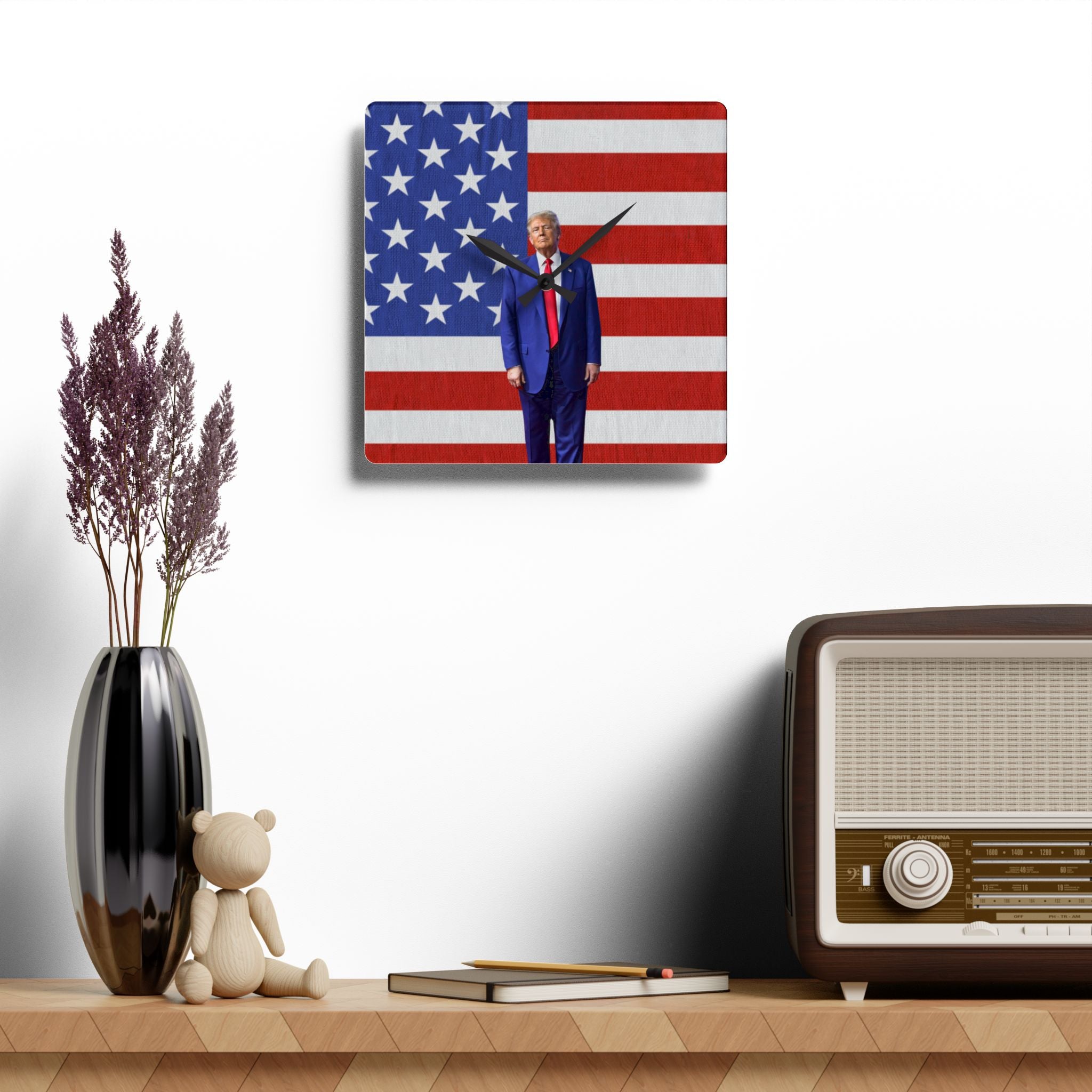 Patriotic Donald Trump Acrylic Wall Clock - Decor, Home, Wall Clocks - EpiAl's Shop