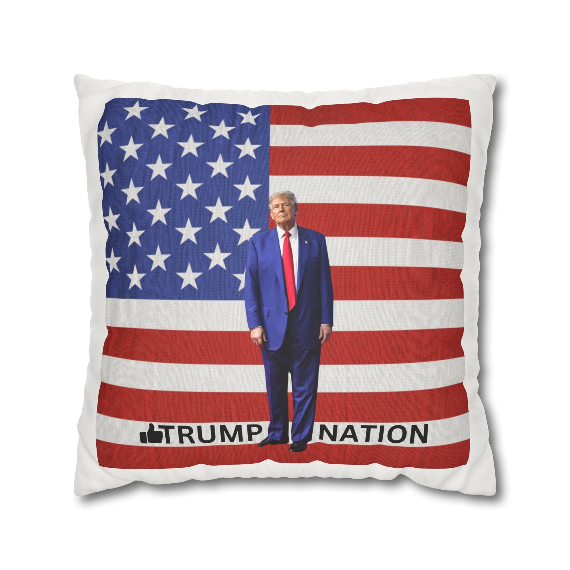 Patriotic Faux Suede Pillowcase – Trump Nation Design - Decor, Home, Pillows - EpiAl's Shop