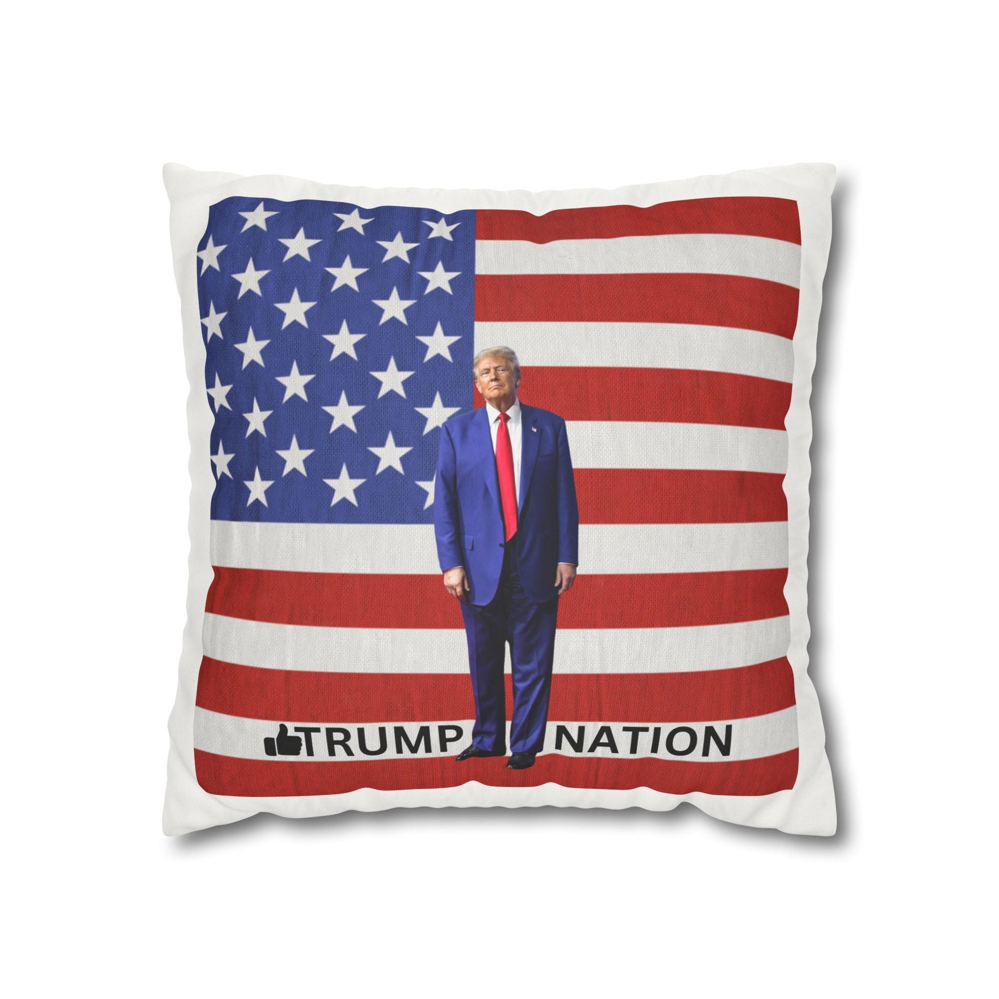Patriotic Faux Suede Pillowcase – Trump Nation Design - Decor, Home, Pillows - EpiAl's Shop