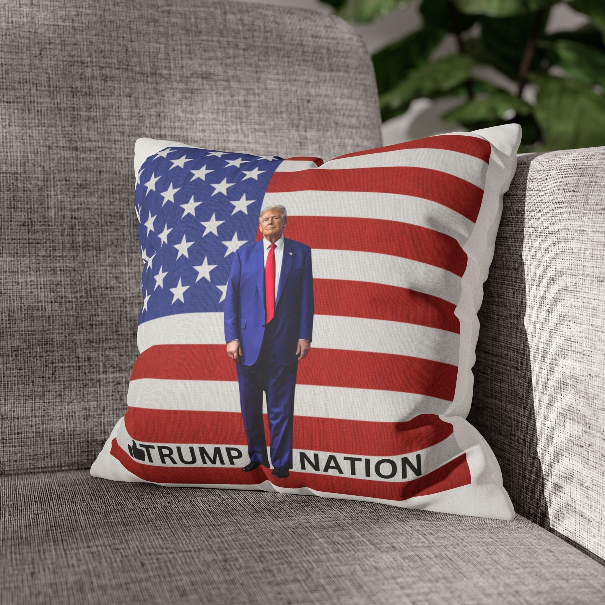 Patriotic Faux Suede Pillowcase – Trump Nation Design - Decor, Home, Pillows - EpiAl's Shop