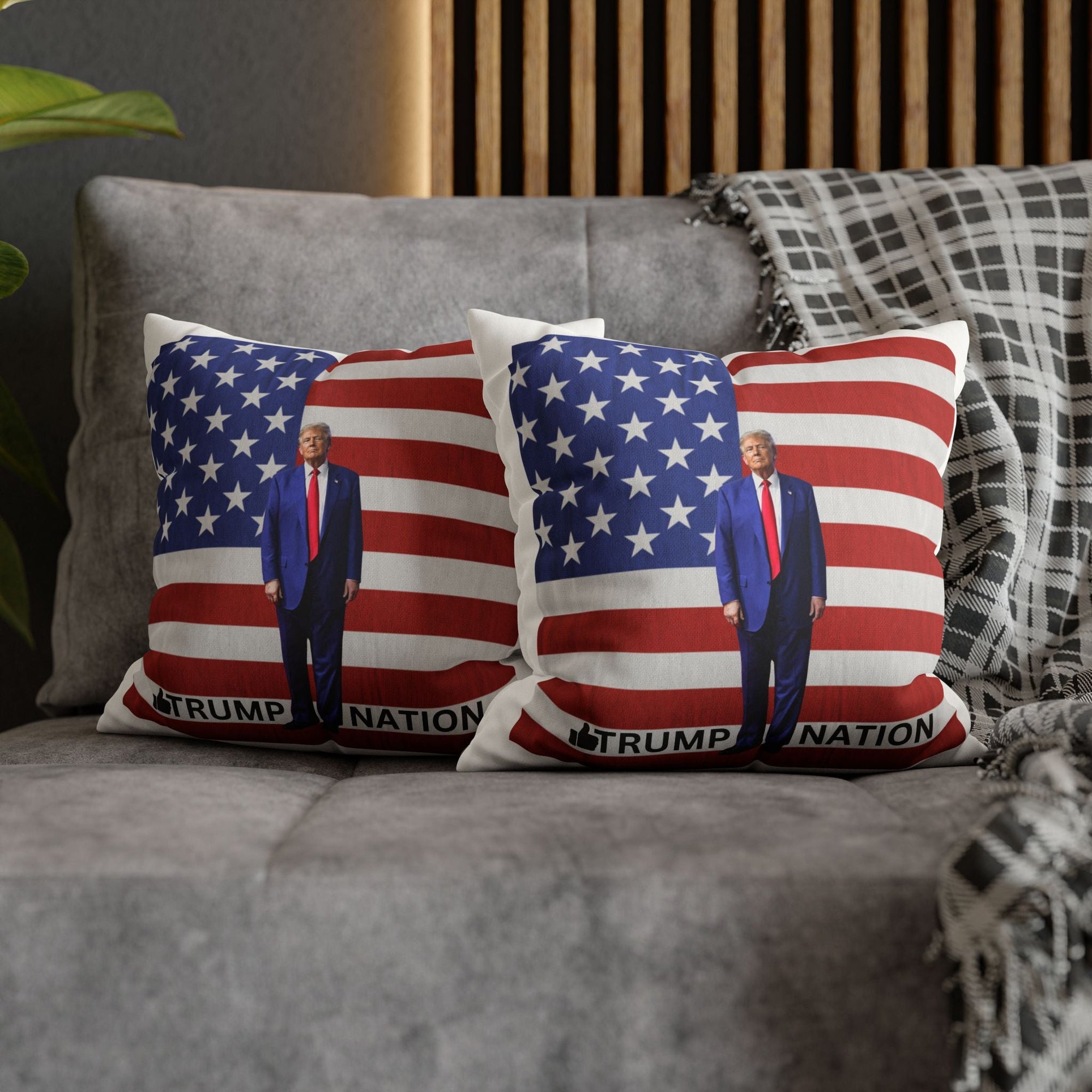 Patriotic Faux Suede Pillowcase – Trump Nation Design - Decor, Home, Pillows - EpiAl's Shop