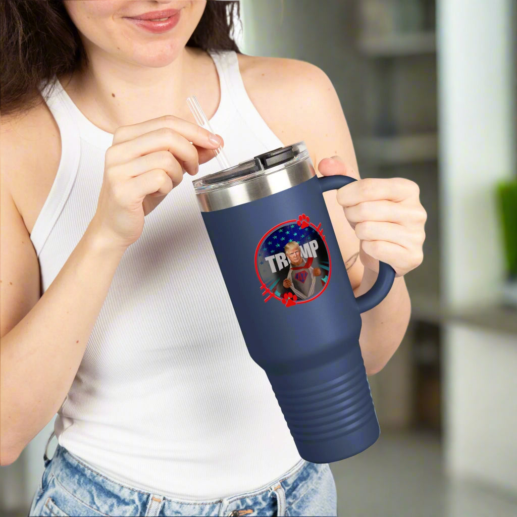 Patriotic Insulated Travel Mug - 40oz with Funny Trump Design - Drinkware, Travel Mugs - EpiAl's Shop