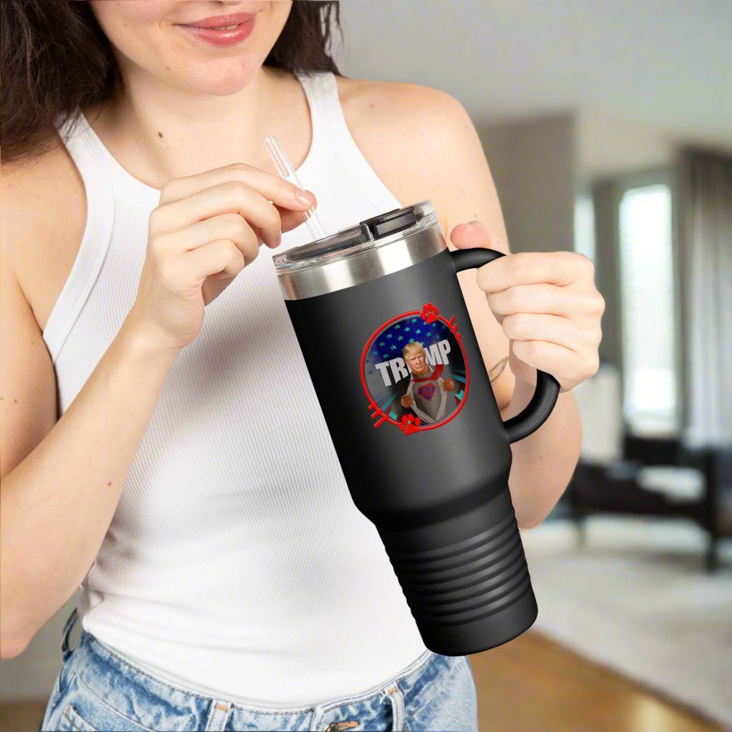 Patriotic Insulated Travel Mug - 40oz with Funny Trump Design - Drinkware, Travel Mugs - EpiAl's Shop