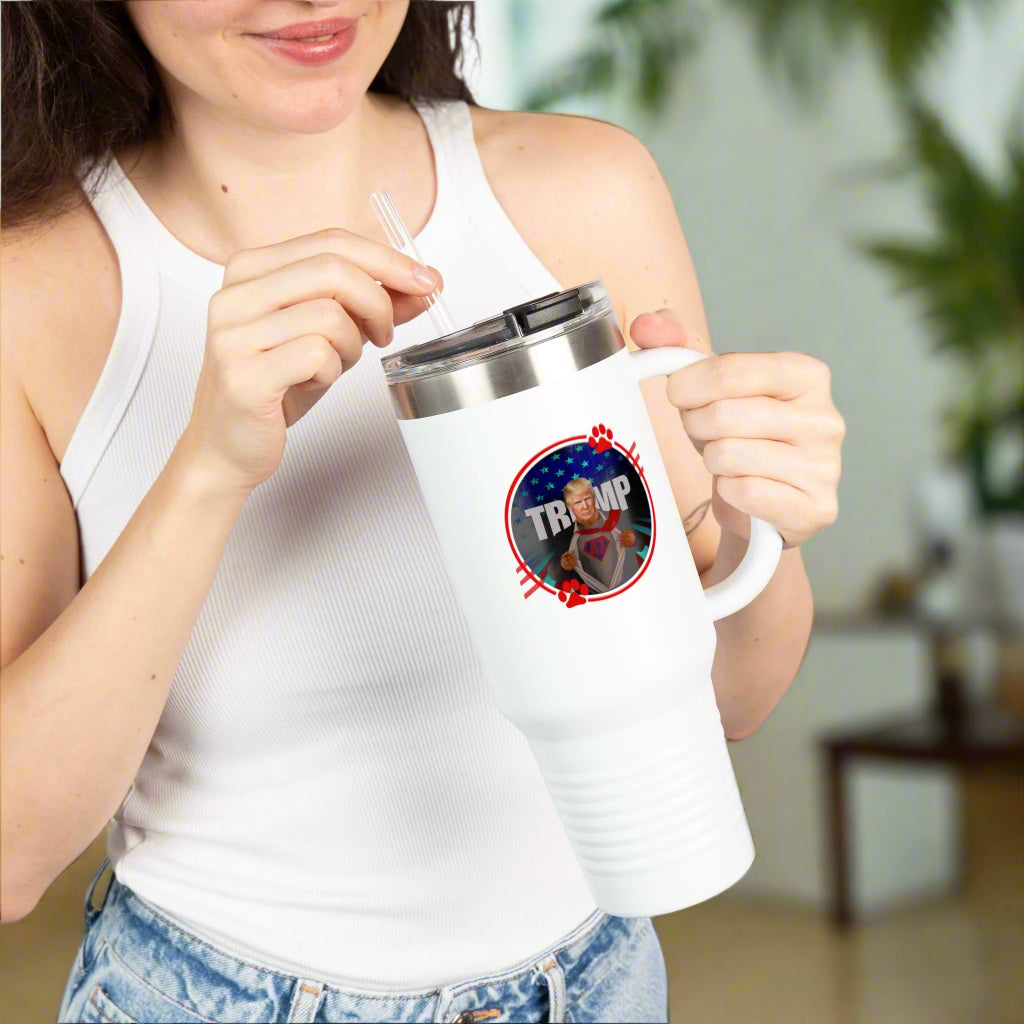 Patriotic Insulated Travel Mug - 40oz with Funny Trump Design - Drinkware, Travel Mugs - EpiAl's Shop