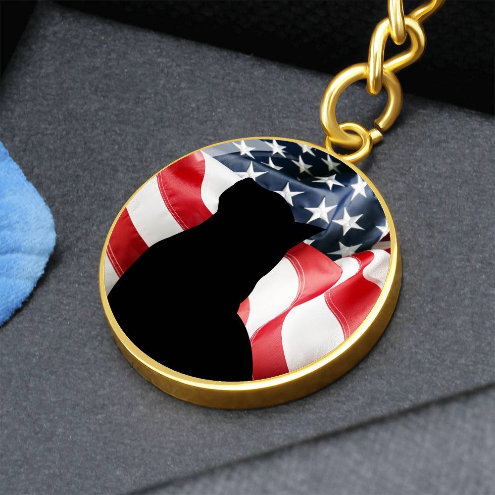 Patriotic Kitty Keychain - EpiAl's Shop