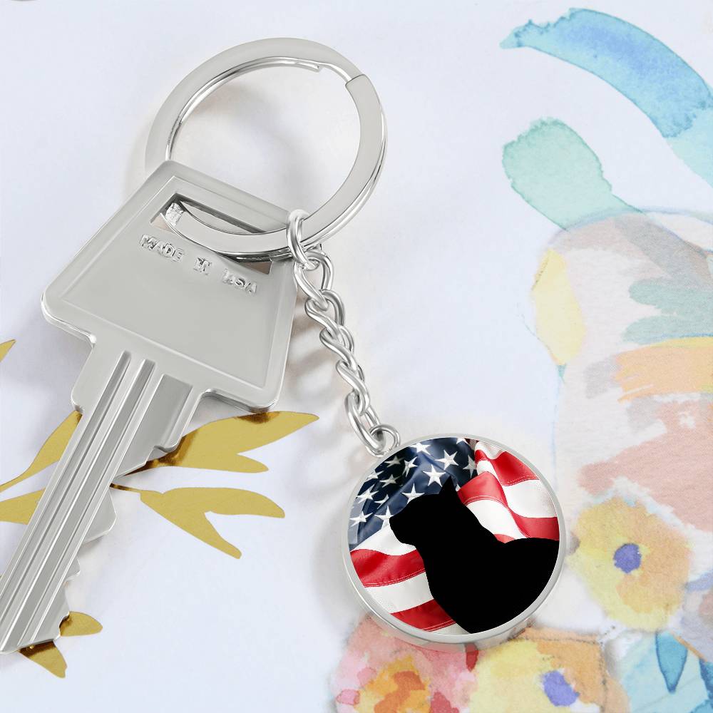 Patriotic Kitty Keychain - Jewelry - Epileptic Al’s Shop