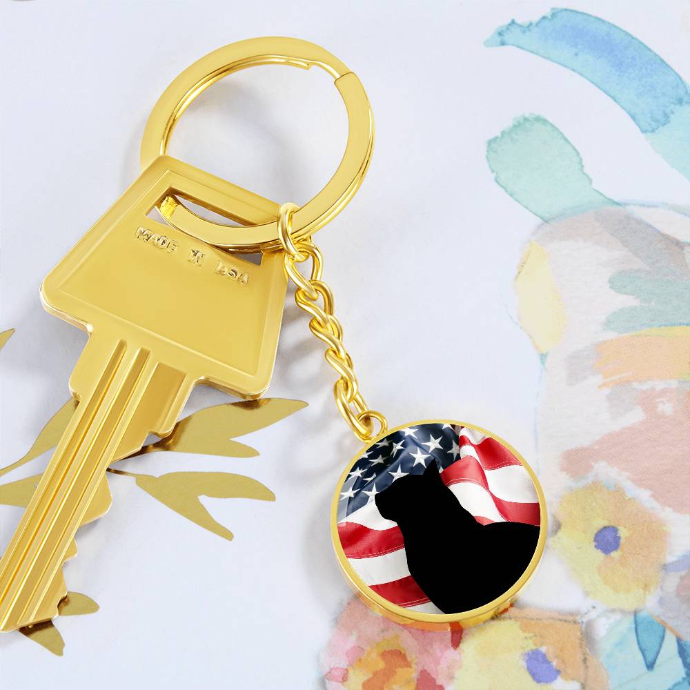 Patriotic Kitty Keychain - Jewelry - Epileptic Al’s Shop
