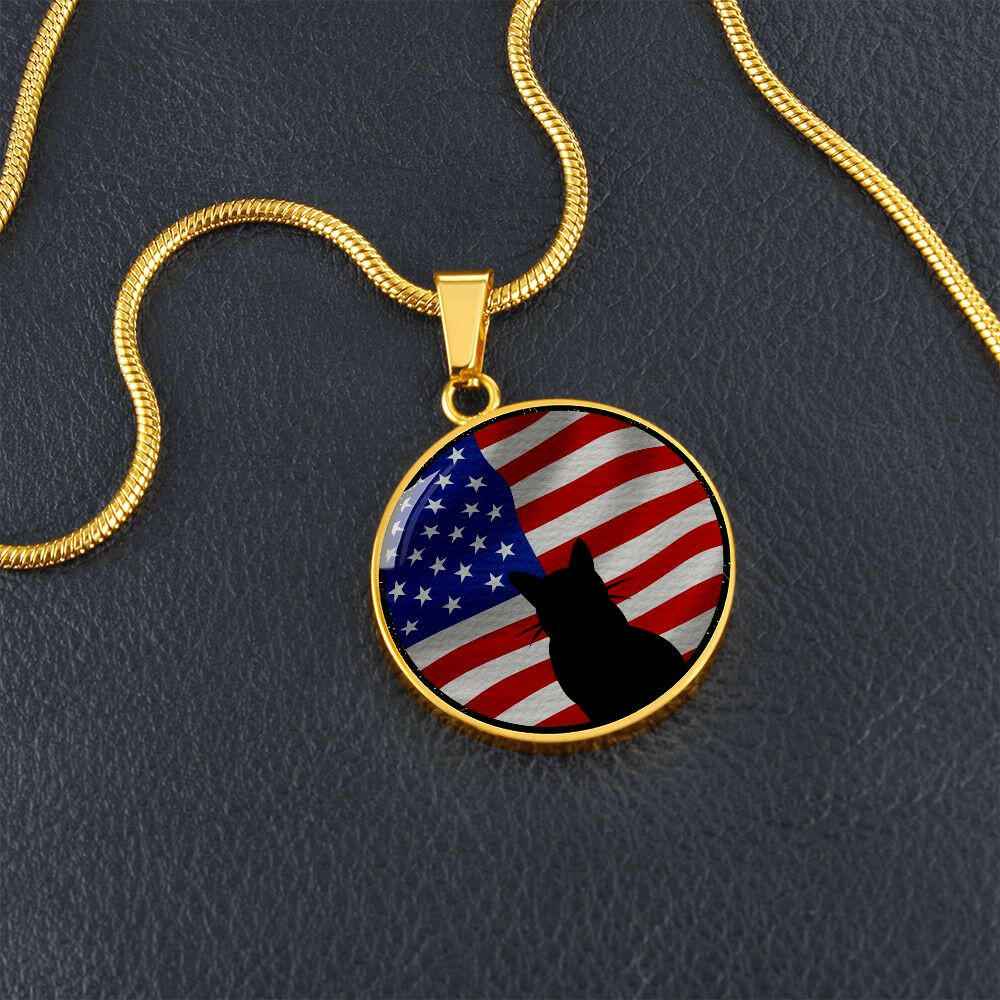 Patriotic Kitty Necklace - Celebrate Your Feline Love with Style - EpiAl's Shop