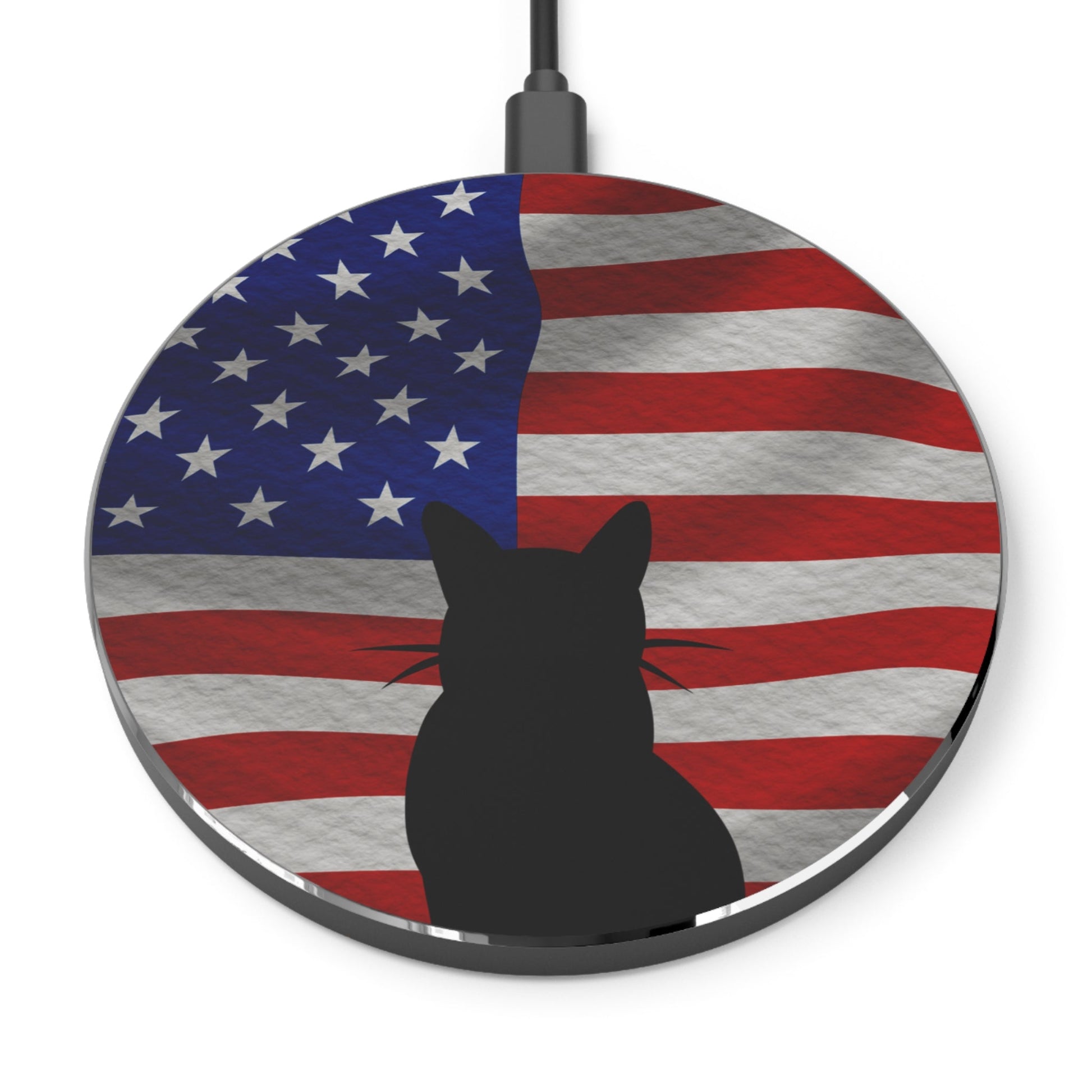 Patriotic Kitty Wireless Charger - Accessories - Epileptic Al’s Shop