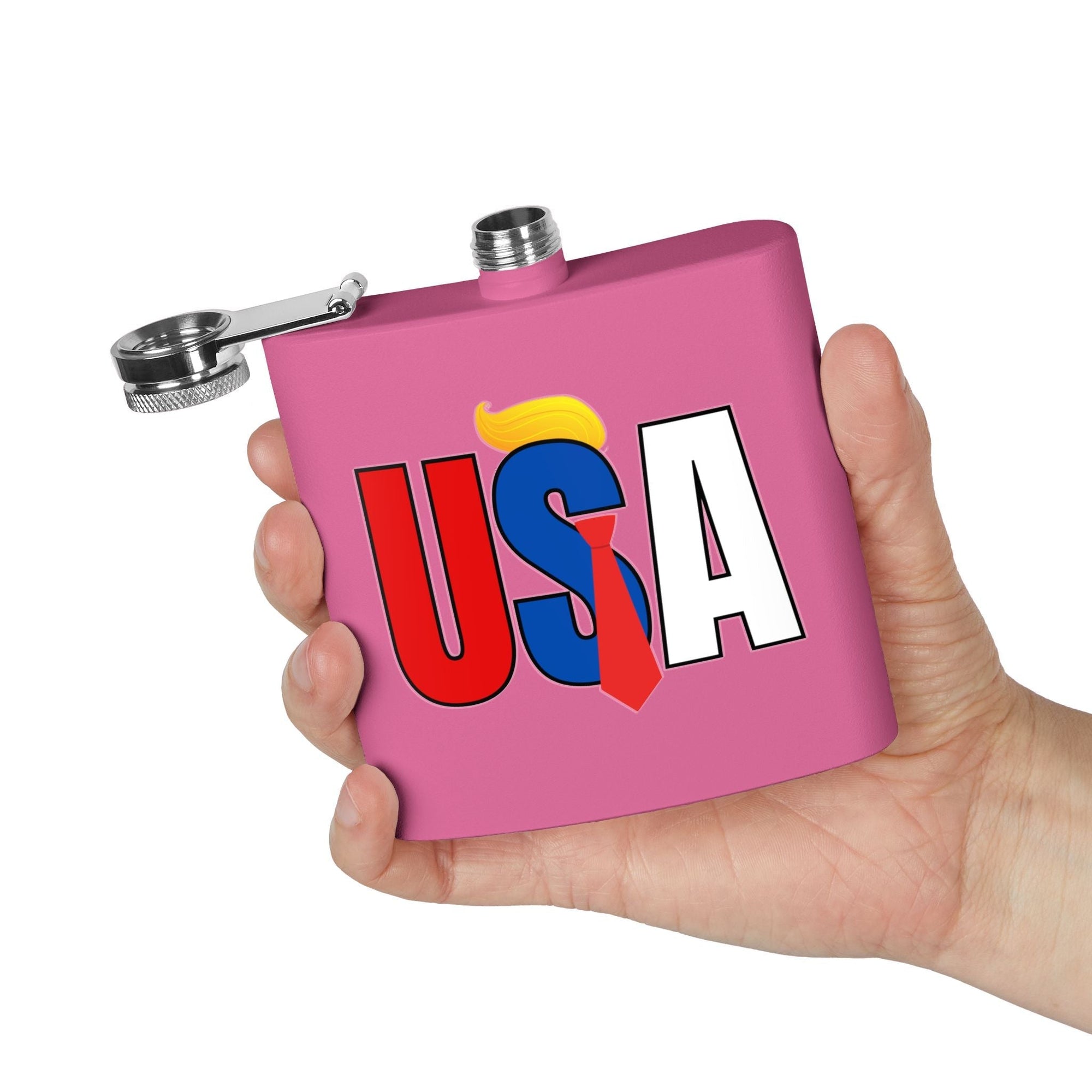 Patriotic Stainless Steel Flask - 6oz USA Design - Drinkware, Flasks - EpiAl's Shop
