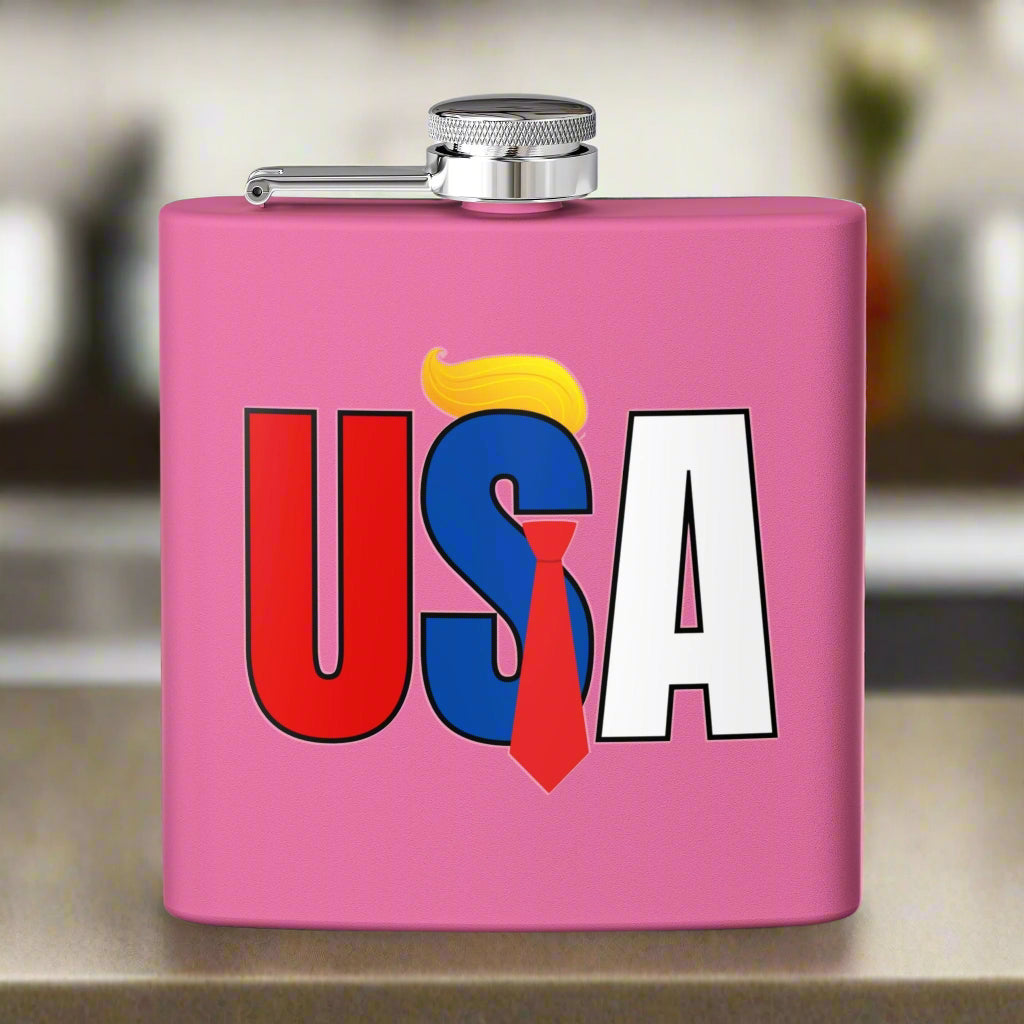 Patriotic Stainless Steel Flask - 6oz USA Design - Drinkware, Flasks - EpiAl's Shop