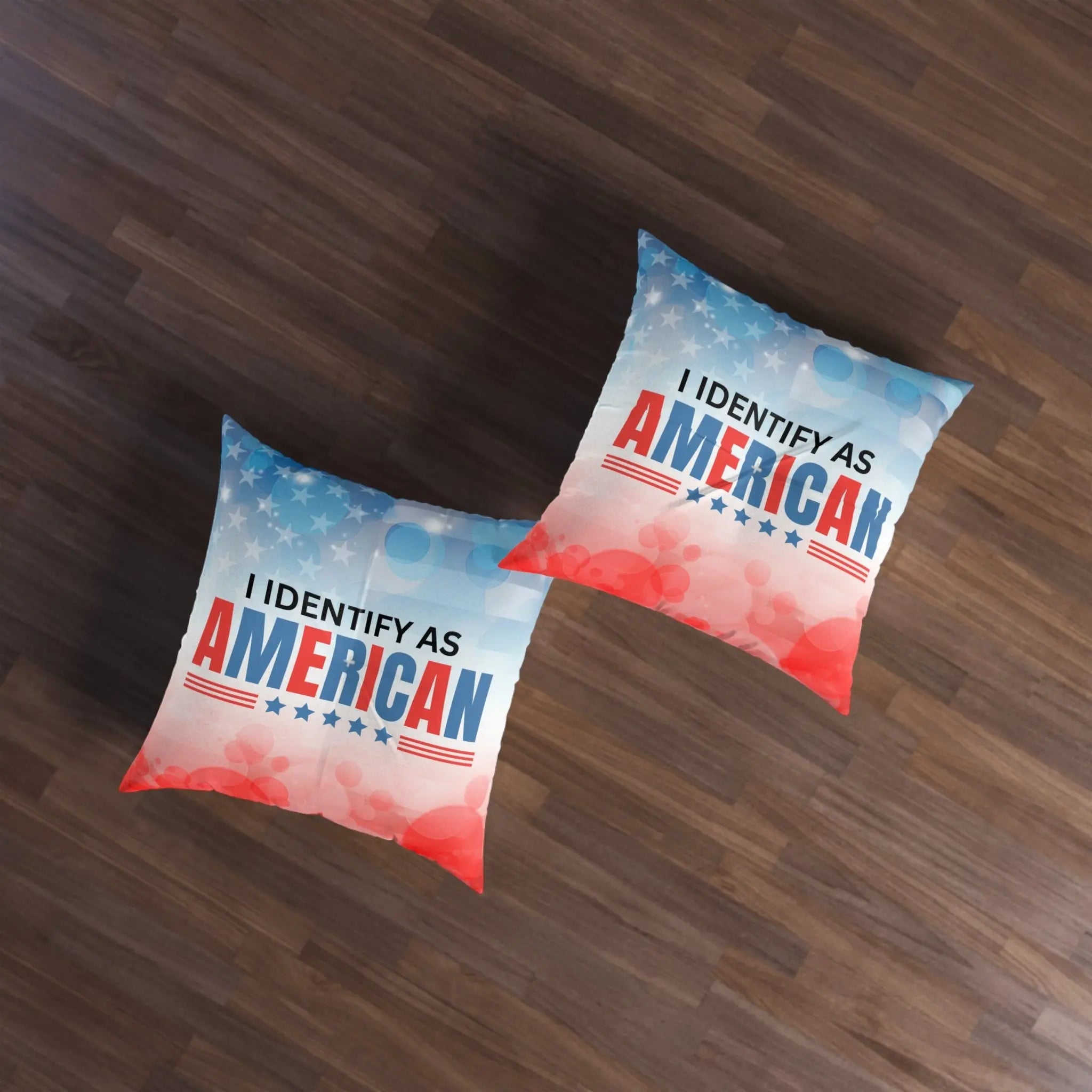 Patriotic Tufted Floor Pillow - I Identify as American - Decor, Home, Pillows - EpiAl's Shop