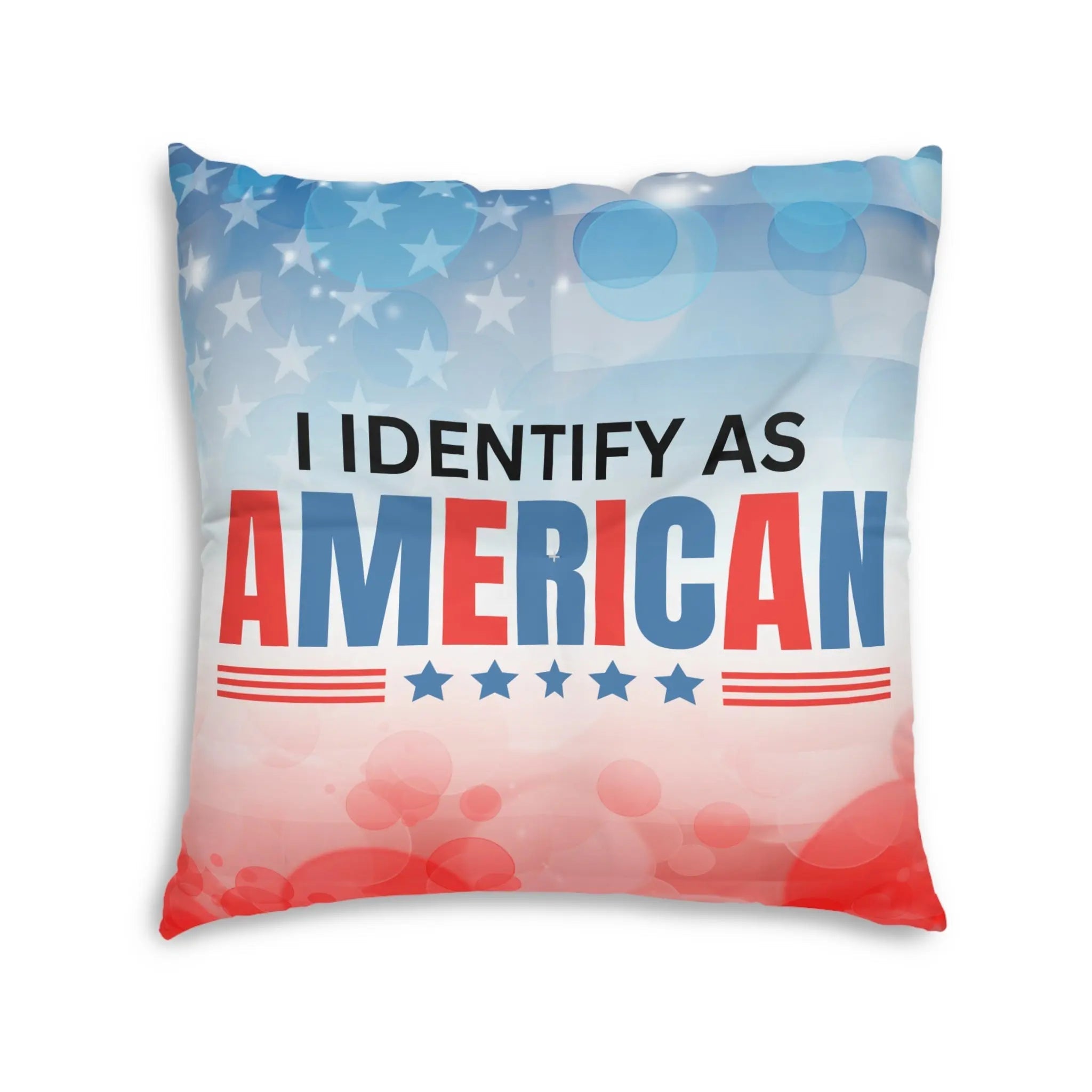 Patriotic Tufted Floor Pillow - I Identify as American - Decor, Home, Pillows - EpiAl's Shop