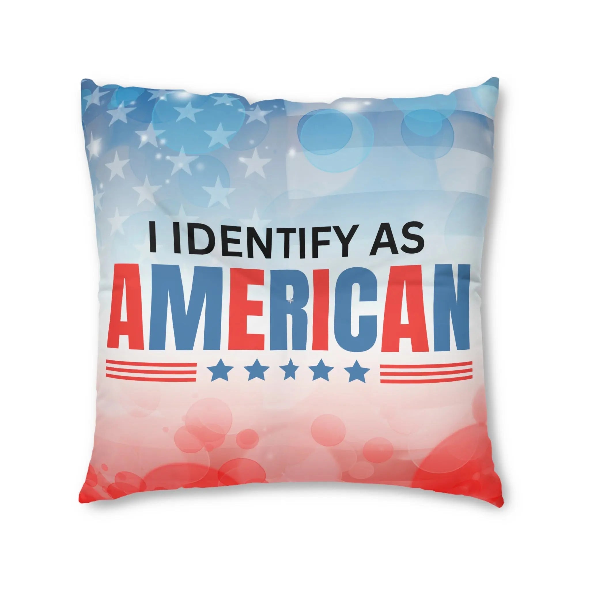 Patriotic Tufted Floor Pillow - I Identify as American - Decor, Home, Pillows - EpiAl's Shop