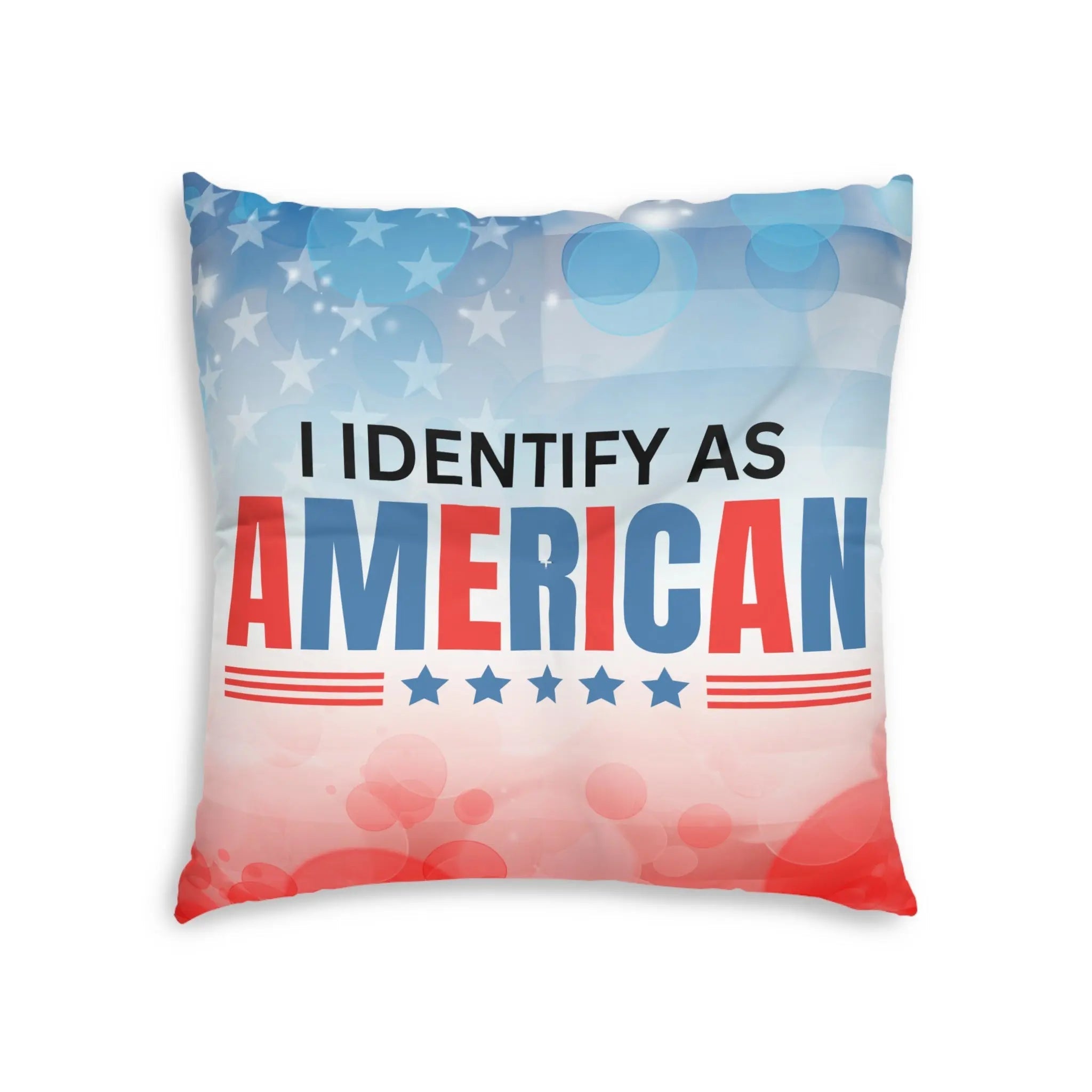 Patriotic Tufted Floor Pillow - I Identify as American - Decor, Home, Pillows - EpiAl's Shop