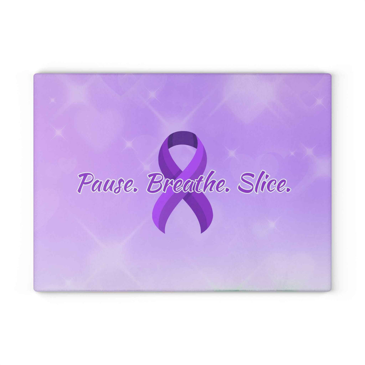 Pause. Breathe. Slice. Glass Cutting Board — Steady Hands Edition - Boards & Trays, Cutting - EpiAl's Shop
