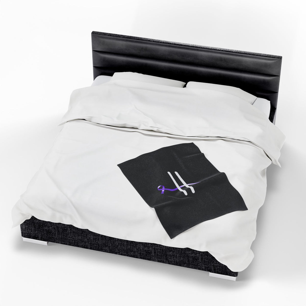 “Pause” Epilepsy Awareness Blanket – Purple Ribbon Pause Symbol - Decor, Blankets, Throw - EpiAl's Shop