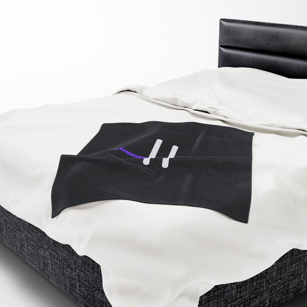 “Pause” Epilepsy Awareness Blanket – Purple Ribbon Pause Symbol - Decor, Blankets, Throw - EpiAl's Shop