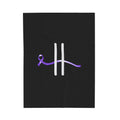 “Pause” Epilepsy Awareness Blanket – Purple Ribbon Pause Symbol - Decor, Blankets, Throw - EpiAl's Shop