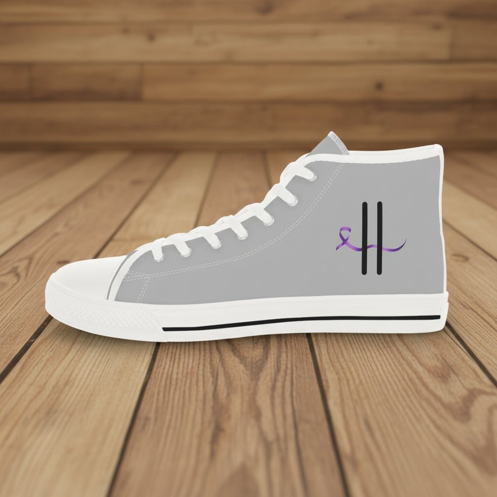 Pause & Play Men's High-Top Sneakers | Epilepsy Awareness Edition - Shoes, Sneakers - EpiAl's Shop