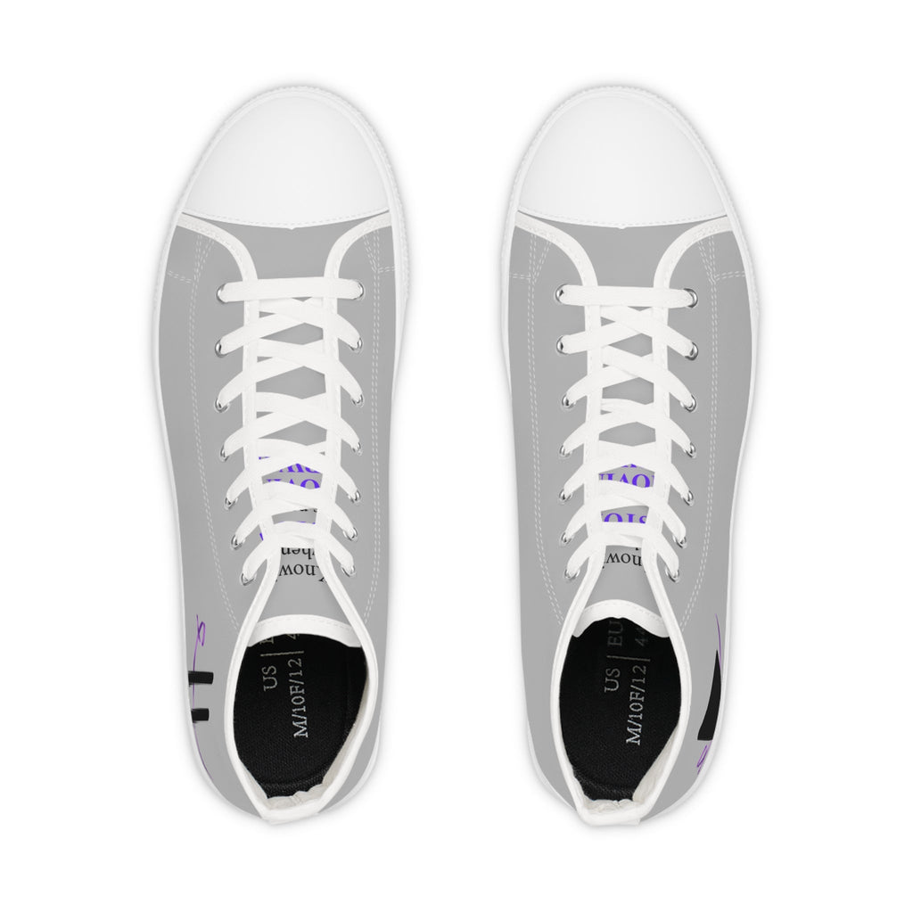 Pause & Play Men's High-Top Sneakers | Epilepsy Awareness Edition - Shoes, Sneakers - EpiAl's Shop