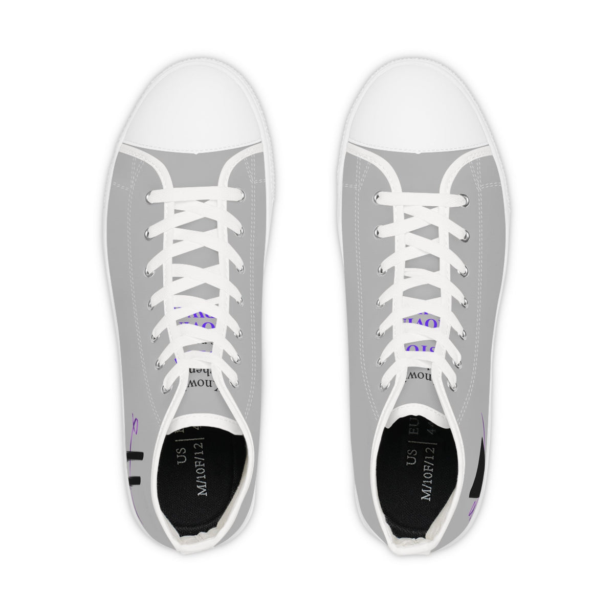 Pause & Play Men's High-Top Sneakers | Epilepsy Awareness Edition - Shoes, Sneakers - EpiAl's Shop