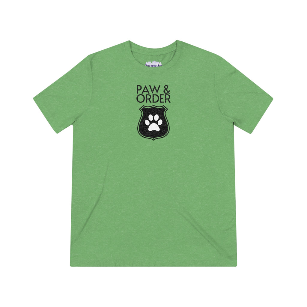 Paw & Order Unisex Triblend Tee - T - Shirt - Epileptic Al’s Shop